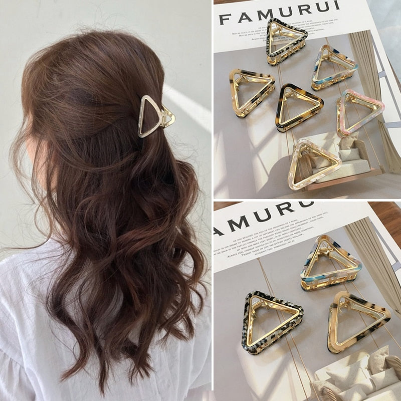 Chic Geometric Acetate Hair Claw