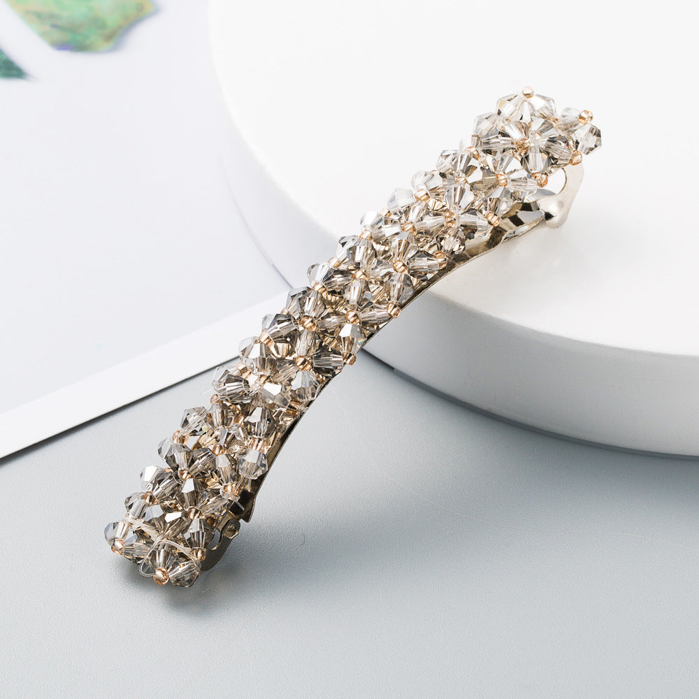 Korean Style Retro Crystal Beaded Hair Clip