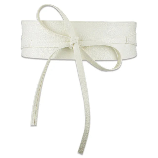 Women Belt for Dress Leather Bowknot Wide Belts Simple Wrap Waistband Coat Corset Designer Luxury Brand  Waistbelt
