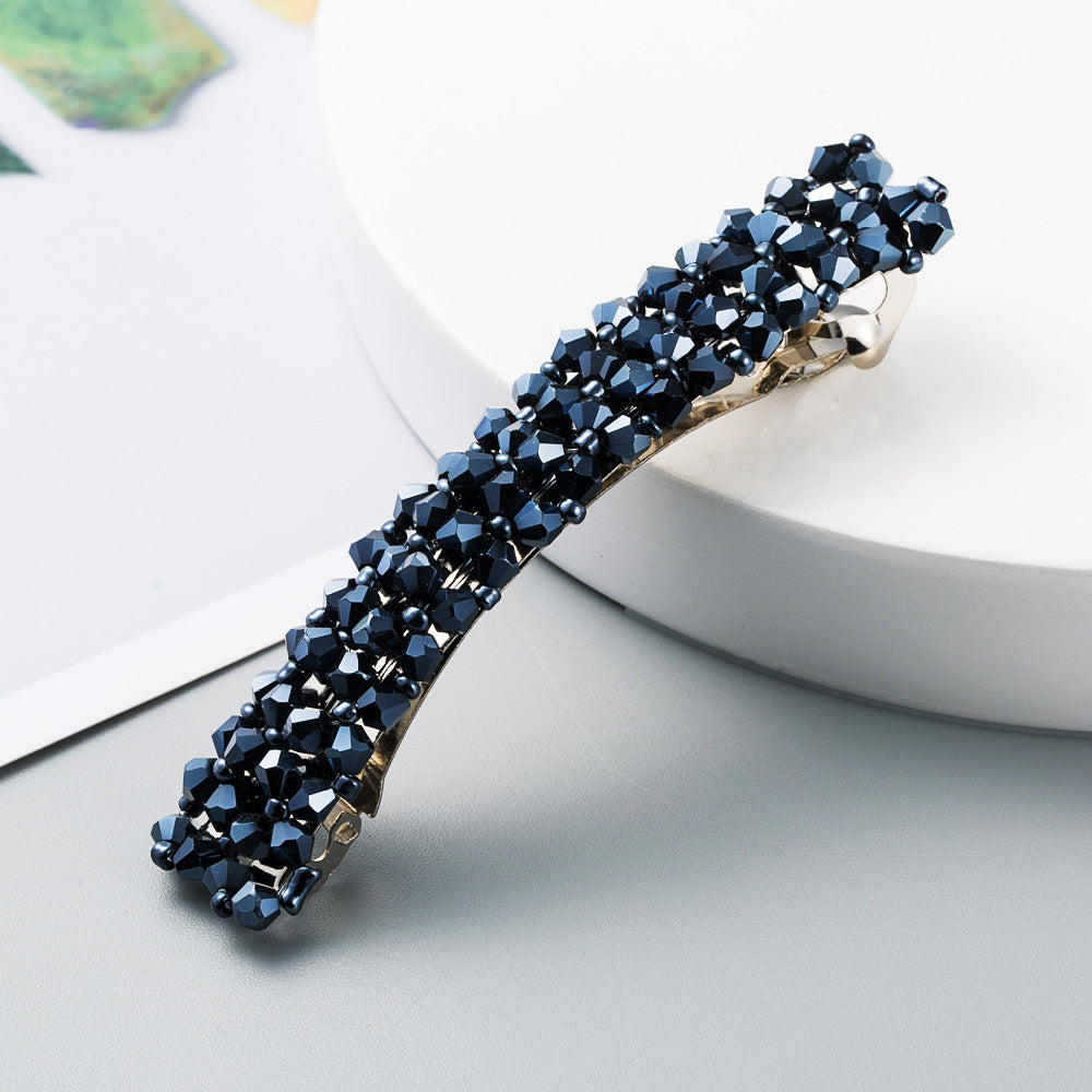 Korean Style Retro Crystal Beaded Hair Clip
