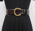 Wide Cowskin Leather Waist Belt for Women Genuine Cow Leather Double-faced High Quality Waistband Cinture Belts