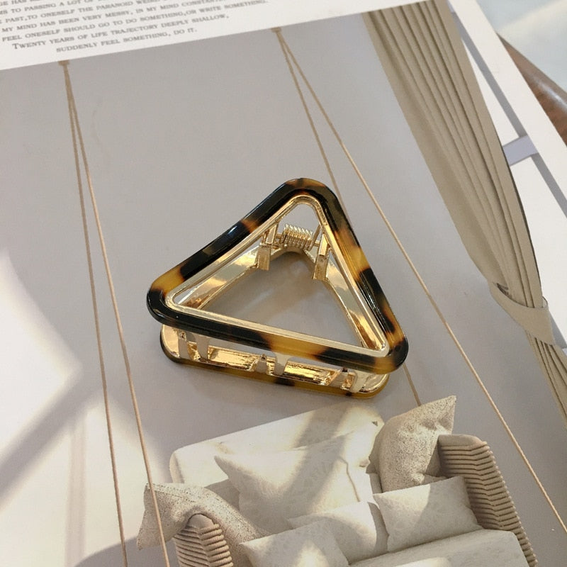 Chic Geometric Acetate Hair Claw