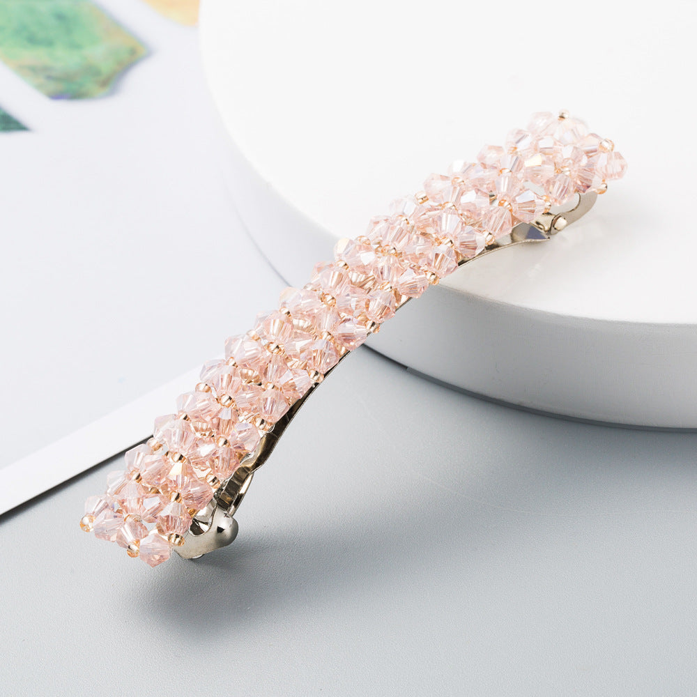 Korean Style Retro Crystal Beaded Hair Clip