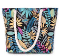Leaf print shoulder cotton bag
