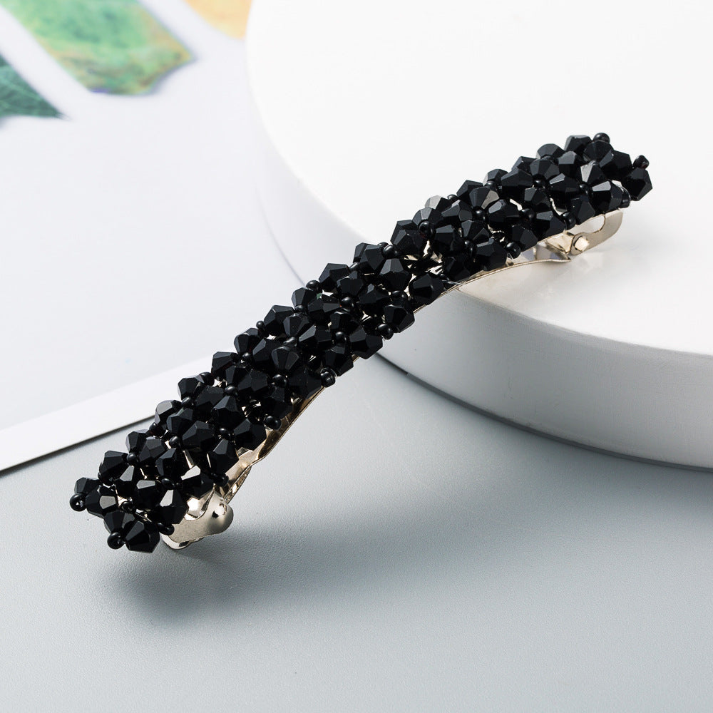 Korean Style Retro Crystal Beaded Hair Clip