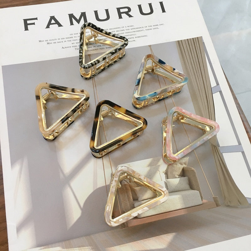 Chic Geometric Acetate Hair Claw