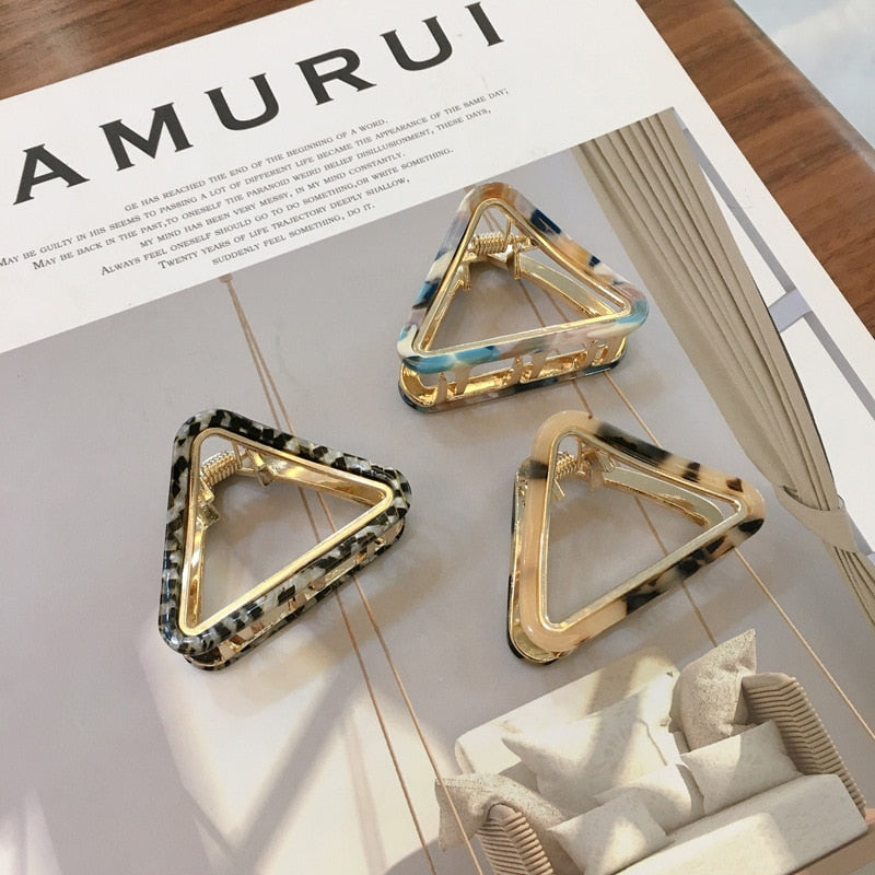 Chic Geometric Acetate Hair Claw