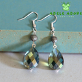 Multi coloured crystal drop dangle earrings
