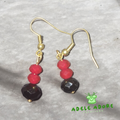 Black and red earrings