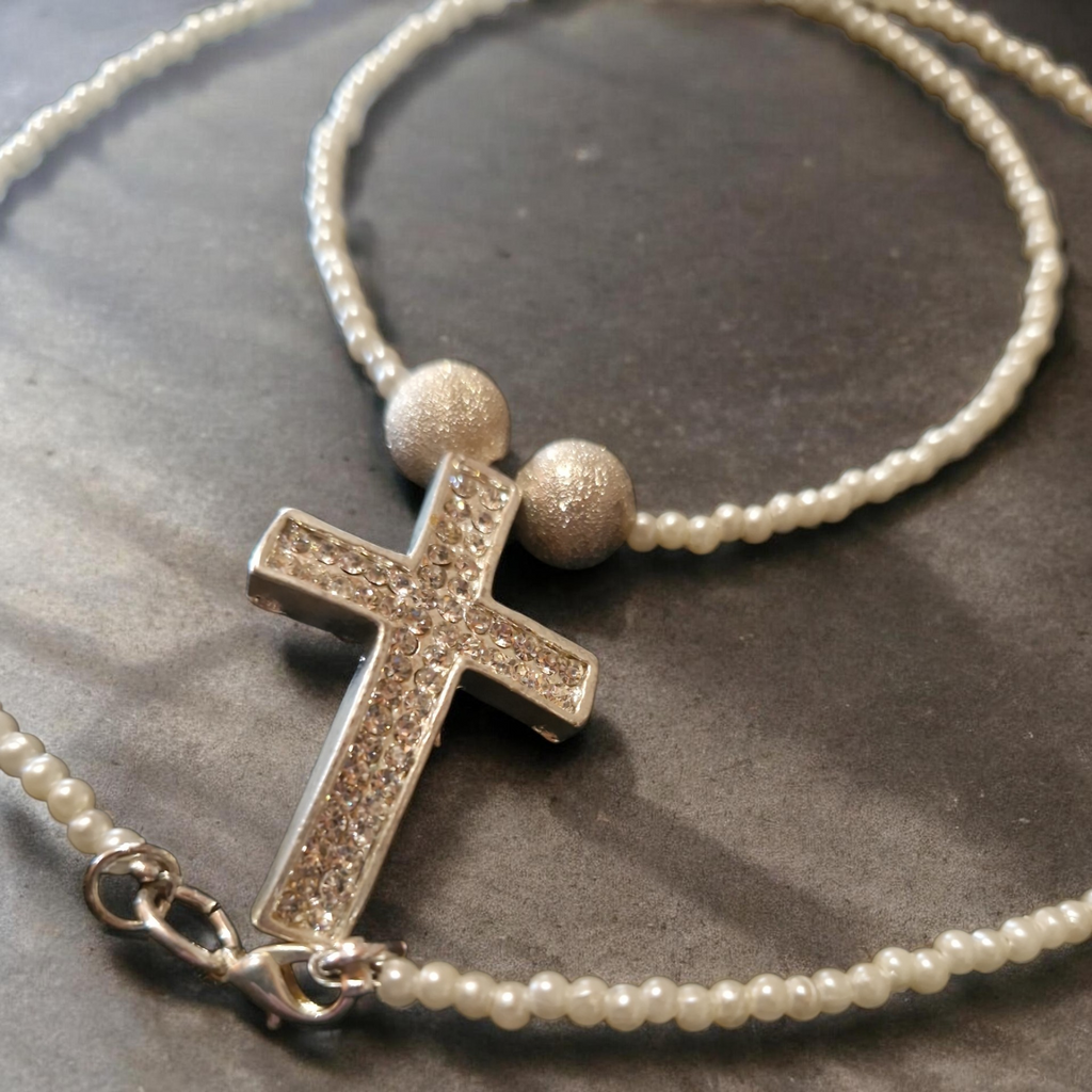 Diamante Cross necklace