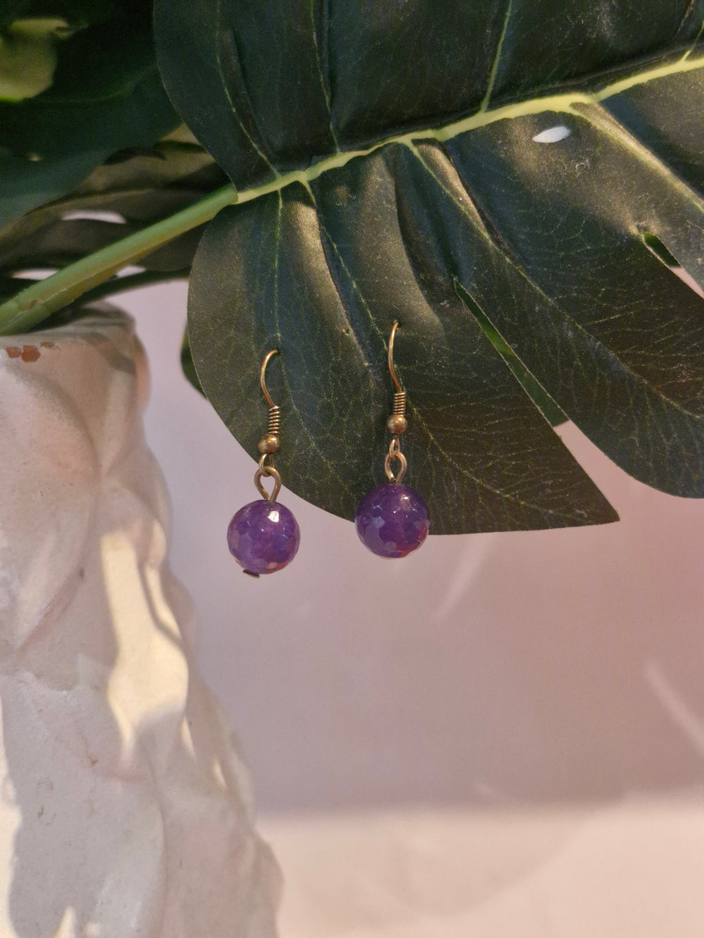 Faceted Amethyst Earrings