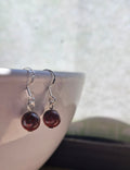 Red Jasper and Sterling silver earrings