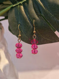 Pink crystal earrings