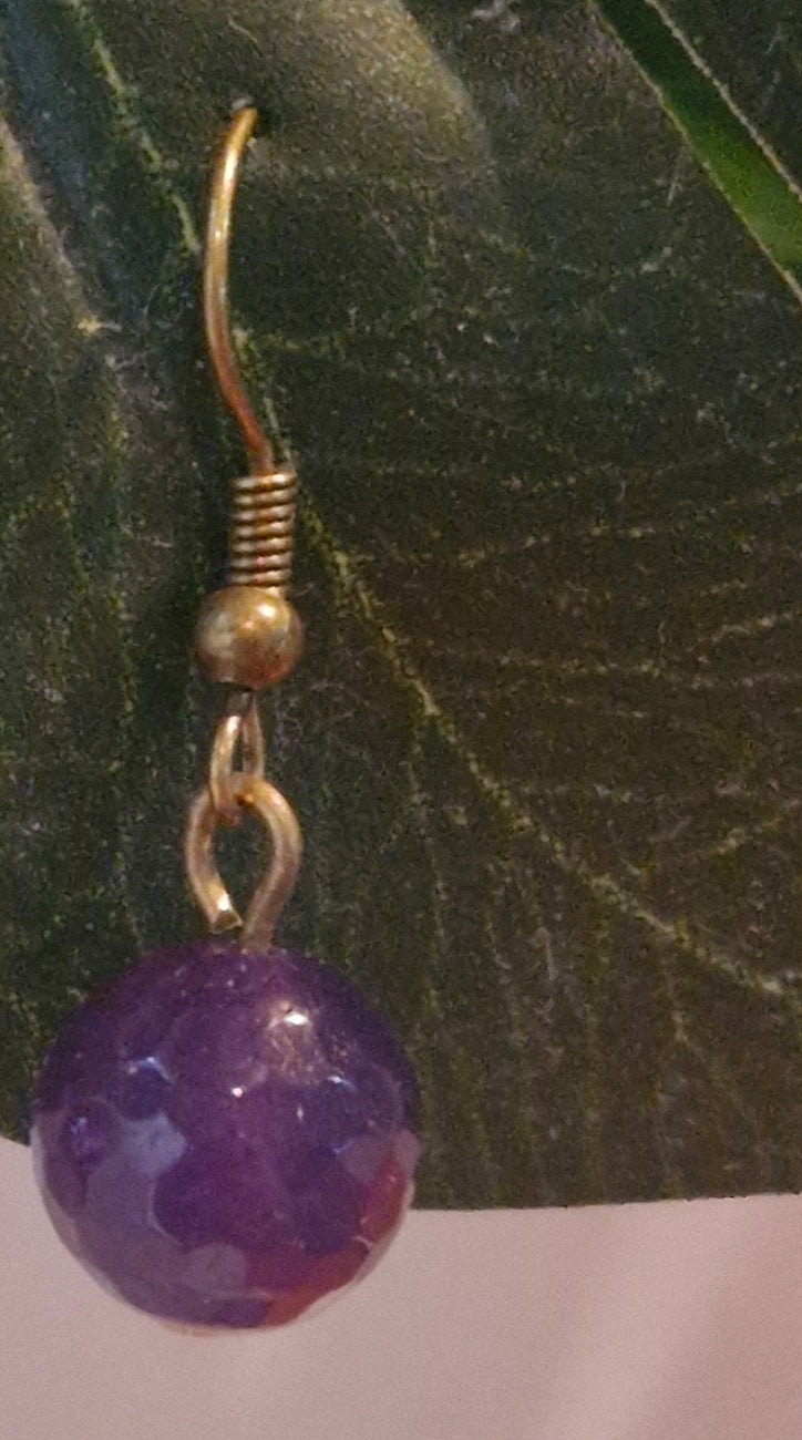 Faceted Amethyst Earrings