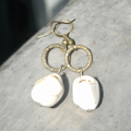 White howlite nugget drop