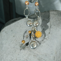 Orange and silver decorative cluster chain