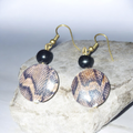 Decorative shell with gold earwires