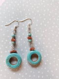 Turquoise and sunshine earrings