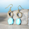 Howlite nugget drop earring